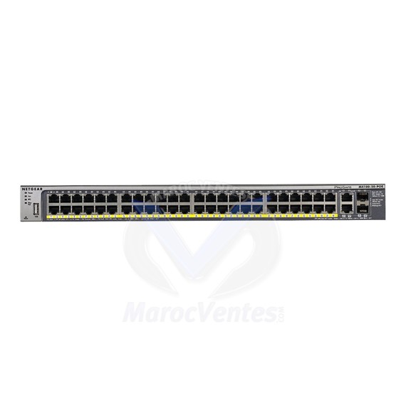 Switch Prosafe Manageable 48 Ports 10/100 et 2 Gigabit 48 PoE 380W / 740W 2 x SFP Niveau 2+ Rackable FSM7250P